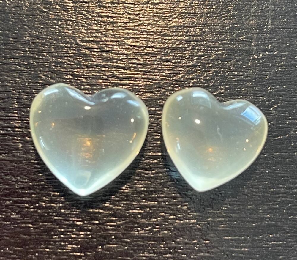 Tiny Citrine Hearts - 2 hearts!